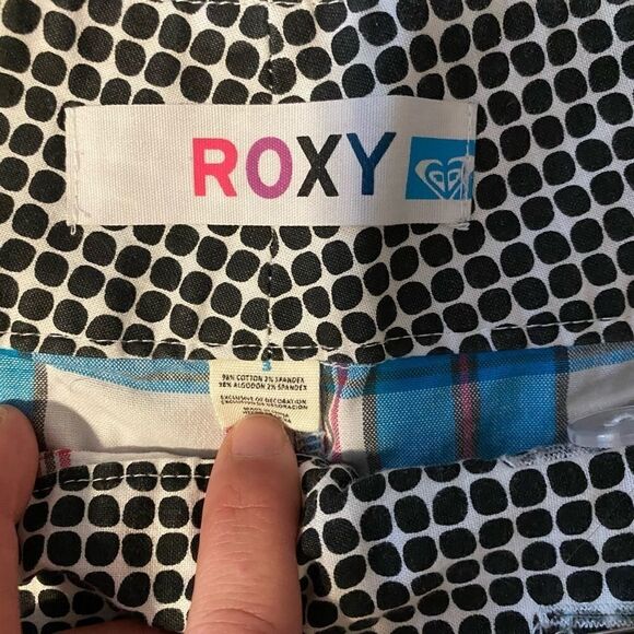 Roxy blue plaid shorts size 3 - Picture 3 of 3